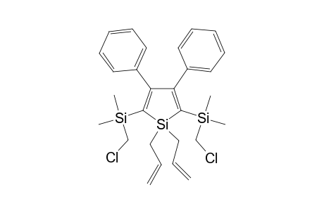 3,4-Diphenyl-2,5-(dimethyl(chloromethyl)silyl)-1,1-diallyl-1-silacyclopenta-2,4-diene