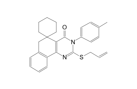 2-(allylthio)-3-(p-tolyl)-3H-spiro[benzo[h]quinazoline-5,1'-cyclohexan]-4(6H)-one
