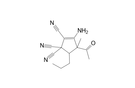 2-cyclopentene-1,1,2-tricarbonitrile, 4-acetyl-3-amino-4-methyl-5-propyl-