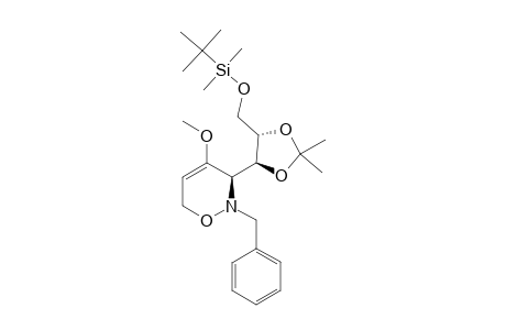 SYN-(3R,4'R,5'S)-2-BENZYL-3-[5'-(TERT.-BUTYLDIMETHYLSILYLOXY)-2',2'-DIMETHYL-1',3'-DIOXOLAN-4'-YL)-4-METHOXY-3,6-DIHYDRO-2H-[1,2]-OXAZINE