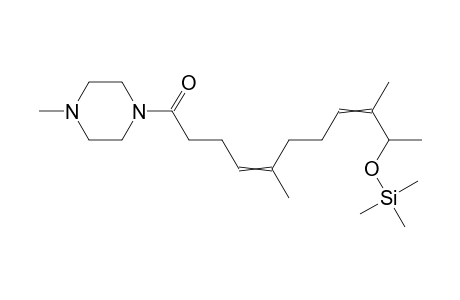 4-Methyl-1-(5,9-dimethyl-1-oxo-10-trimethylsiloxy-4,8-undecadien-1-yl)-piperadine