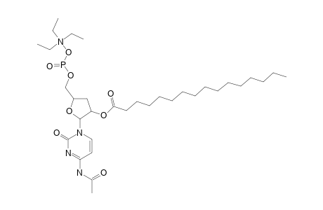 N-(4)-ACETYL-3'-DEOXY-2'-O-PALMITOYLCYTIDINE-5'-YL_HYDROGENPHOSPHONATE_TRIETHYL_AMMONIUM_SALT