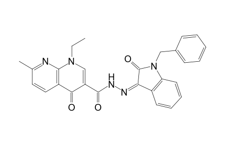 N'-(1-Benzyl-2-oxoindolin-3-ylidene)-1-ethyl-1,4-dihydro-7-methyl-4-oxo-1,8-naphthyridine-3-carbohydrazide