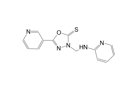 1,3,4-oxadiazole-2(3H)-thione, 5-(3-pyridinyl)-3-[(2-pyridinylamino)methyl]-