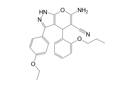 6-amino-3-(4-ethoxyphenyl)-4-(2-propoxyphenyl)-1,4-dihydropyrano[2,3-c]pyrazole-5-carbonitrile