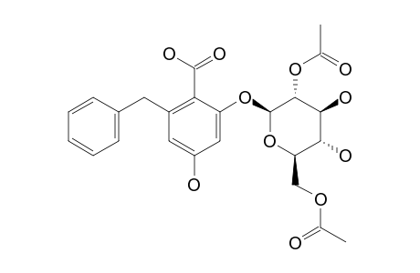 2-BENZYL-4,6-DIHYDROXY-BENZOIC-ACID-6-O-(2,6-O-DIACETYL)-BETA-D-GLUCOPYRANOSIDE