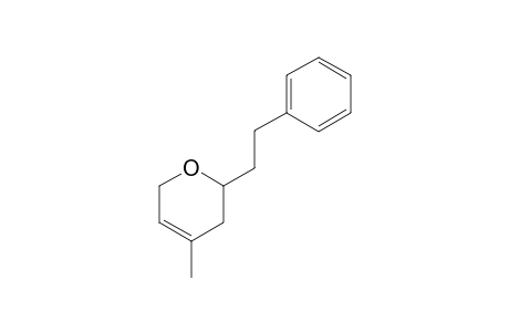 4-methyl-2-phenethyl-3,6-dihydro-2H-pyran