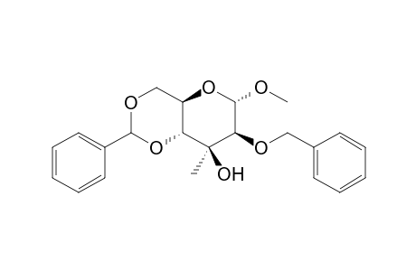 Methyl 2-O-benzyl-4,6-O-benzylidene-3-C-methyl-.alpha.-D-mannopyranoside