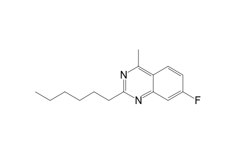 7-Fluoro-2-hexyl-4-methylquinazoline