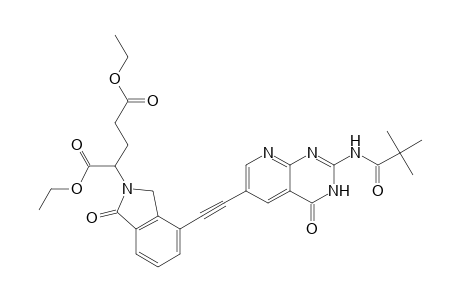 Diethyl 2-[2,3-dihydro-4-[2-[2-(pivaloylamino)-4(3H)-oxopyrido[2,3-d]pyrimidin-6-yl]ethynyl]-1-oxo-2(1H)-isoindolyl]-L-glutarate