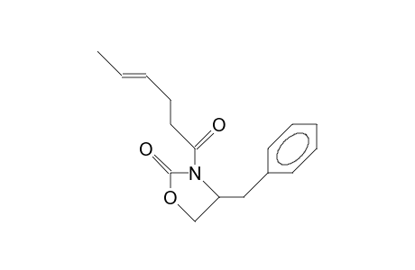 3-(4(E)-Hexenoyl)-4R-benzyl-2-oxazolidinone