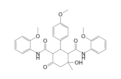 4-Hydroxy-N1,N3-bis(2-methoxyphenyl)-2-(4-methoxyphenyl)-4-methyl-6-oxocyclohexane-1,3-dicarb-oxamide