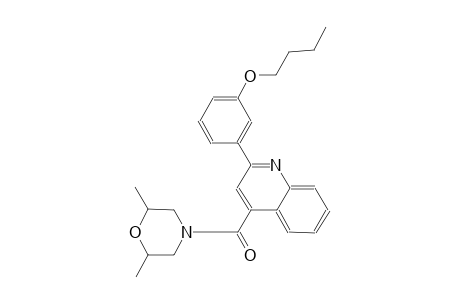 2-(3-butoxyphenyl)-4-[(2,6-dimethyl-4-morpholinyl)carbonyl]quinoline