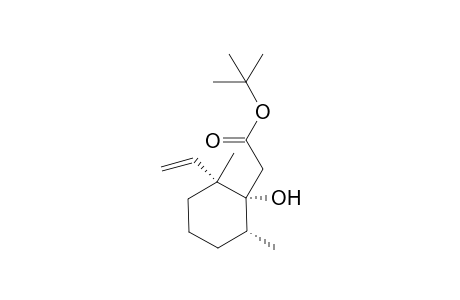 tert-Butyl 1-((1R*,2R*,6R*)-1-hydroxy-2,6-dimethyl-2-ethenylcyclohexyl)acetate