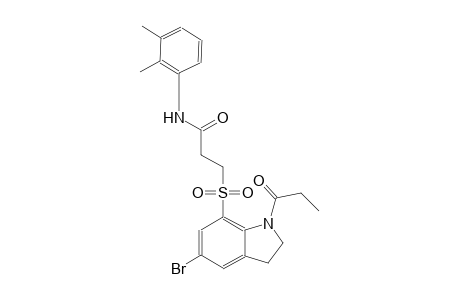 propanamide, 3-[[5-bromo-2,3-dihydro-1-(1-oxopropyl)-1H-indol-7-yl]sulfonyl]-N-(2,3-dimethylphenyl)-