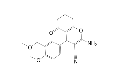 2-amino-4-[4-methoxy-3-(methoxymethyl)phenyl]-5-oxo-5,6,7,8-tetrahydro-4H-chromene-3-carbonitrile