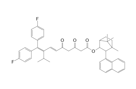 (4R)-4,7,7-Trimethyl-3-exo-(1-naphthyl)bicyclo[2.2.1]heptan-2-exo-yl (E)-8-bis(4-fluorophenyl)methylene-9-methyl-3,5-dioxo-6-decenoate