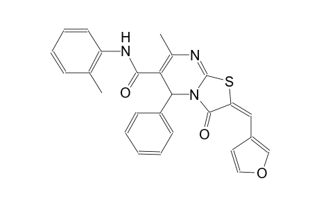 (2E)-2-(3-furylmethylene)-7-methyl-N-(2-methylphenyl)-3-oxo-5-phenyl-2,3-dihydro-5H-[1,3]thiazolo[3,2-a]pyrimidine-6-carboxamide