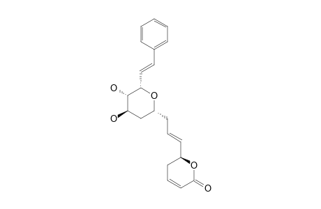 CRYPTOPYRANMOSCATONE-B2;(6R)-5,6-DIHYDRO-6-[(2'S*,4'R*,5'S*,6'R*,7'E)-4',8'-EPOXY-6',7'-DIHYDROXY-10'-PHENYL-1',9'-DECADIENYL]-2-PYRONE