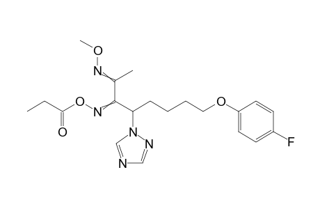 2,3-Octanedione, 8-(4-fluorophenoxy)-4-(1H-1,2,4-triazol-1-yl)-, 2-(O-methyloxime) 3-[O-(1-oxopropyl)oxime]