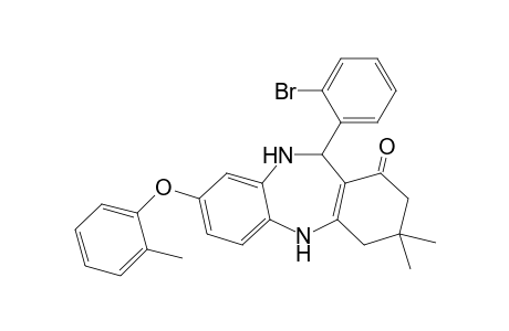 3,3-Dimethyl-8-[(o-methyl)phenoxy]-11-[(o-bromo)phenyl]-2,3,4,5,10,11-hexahydro-1H-dibenzo[b,e][1,4]diazepin-1-one