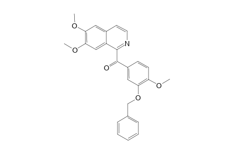 6,7-DIMETHOXY-3'-BENZYLOXY-4'-METHOXYOXOBENZYLISOQUINOLINE