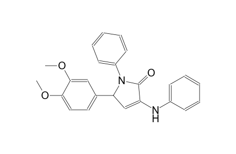 2H-pyrrol-2-one, 5-(3,4-dimethoxyphenyl)-1,5-dihydro-1-phenyl-3-(phenylamino)-