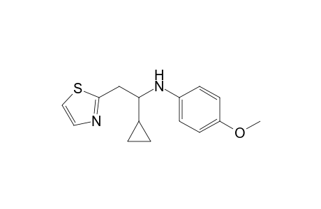 (1-cyclopropyl-2-thiazol-2-yl-ethyl)-(4-methoxyphenyl)amine