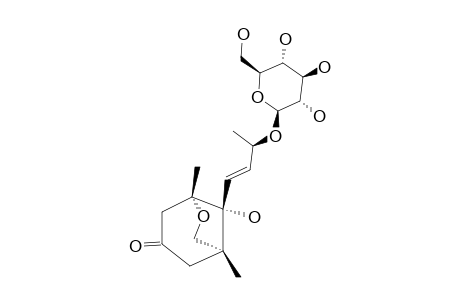 SPIONOSIDE-B;(9S)-DRUMMONDOL-9-O-BETA-D-GLUCOPYRANOSIDE