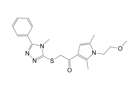 ethanone, 1-[1-(2-methoxyethyl)-2,5-dimethyl-1H-pyrrol-3-yl]-2-[(4-methyl-5-phenyl-4H-1,2,4-triazol-3-yl)thio]-