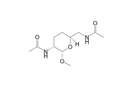 Methyl 2,6-N,N-diacetyl-D-purpurosaminide C (methyl 2,6-diacetyamido-2,3,4,6-tetradeoxy-.alpha.,D-erythrohexopyranosideO
