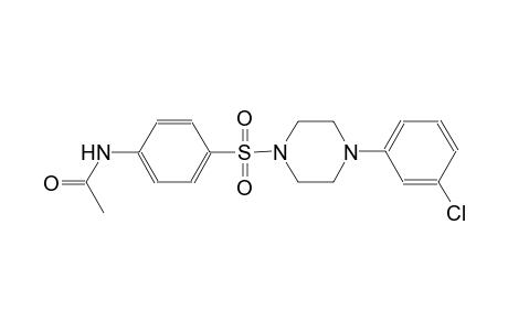 N-(4-{[4-(3-chlorophenyl)-1-piperazinyl]sulfonyl}phenyl)acetamide