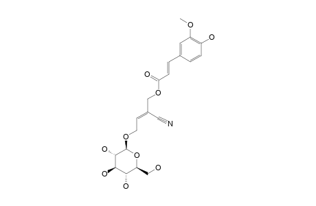 NIGRUMIN-5-FERULATE;2-TRANS-FERULOYLOXYMETHYL-4-BETA-D-GLUCOPYRANOSYLOXY-2(E)-BUTENENITRILE