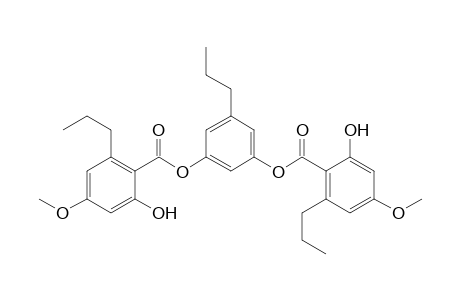 5'-propylbenzene-1',3'-diyl bis(2-hydroxy-4-methoxy-6-propylbenzoate)