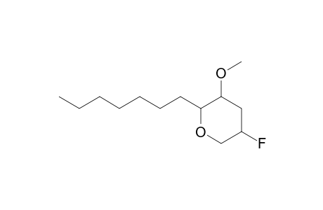 2-Heptyl-3-methoxy-5-fluorotetrahydropyran