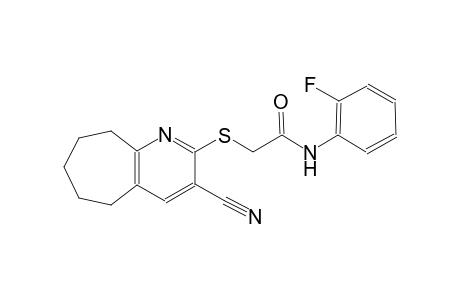 acetamide, 2-[(3-cyano-6,7,8,9-tetrahydro-5H-cyclohepta[b]pyridin-2-yl)thio]-N-(2-fluorophenyl)-