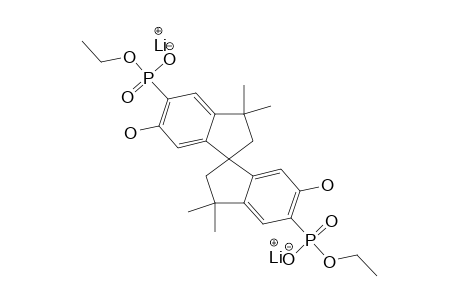 DILITHIUM-BIS-(5,5'-ETHYLPHOSPHONATO)-6,6'-DIHYDROXY-3,3,3',3'-TETRAMETHYL-SPIRO-BISINDANE