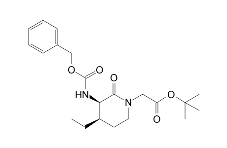 2-[(3R,4R)-3-(benzyloxycarbonylamino)-4-ethyl-2-keto-piperidino]acetic acid tert-butyl ester