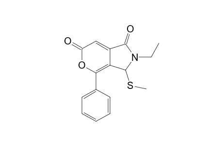 2-Ethyl-3-methylthio-4-phenyl-1,6-dioxo-2,3-dihydropyrano[3,4-c]pyrrole