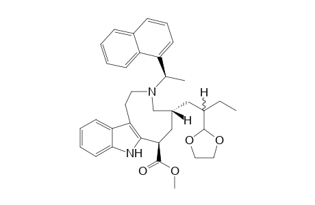 (5R,7R)-Methyl-3-[(1R)-(1-naphthyl)ethyl]-1,2,3,4,5,6,7,8-octahydro-5-[2-xi.-(1,3-dioxolan-2-yl)-1-butyl]azonino[6,7b]indole-7-carboxylate