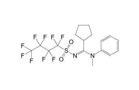N'-Perfluorobutanesulfonyl-N-(N-methylanilino)cyclopentanamidine