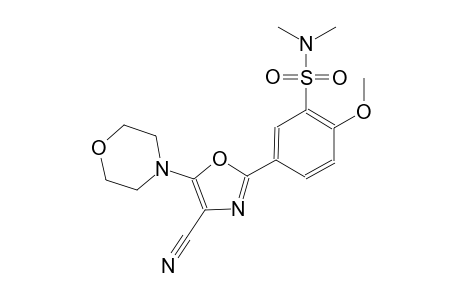 benzenesulfonamide, 5-[4-cyano-5-(4-morpholinyl)-2-oxazolyl]-2-methoxy-N,N-dimethyl-