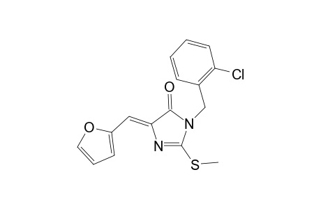 (5Z)-3-(2-chlorobenzyl)-5-(2-furfurylidene)-2-(methylthio)-2-imidazolin-4-one