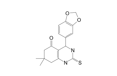 4-PIPERONYL-7,7-DIMETHYL-5-OXO-1,2,3,4,5,6,7,8-OCTAHYDROQUINAZOLINE-2-THIONE
