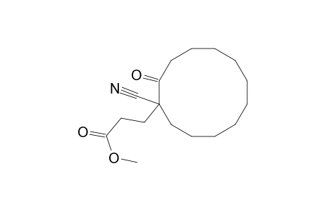 Cyclododecanepropanoic acid, 1-cyano-2-oxo-, methyl ester