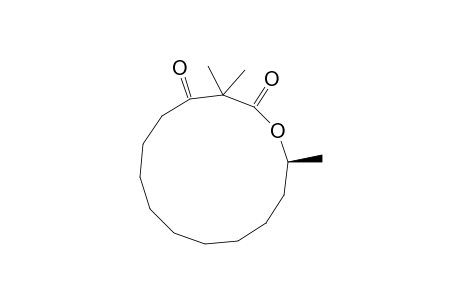 3,3,14-trimethyl-1-oxacyclotetradecane-2,4-dione
