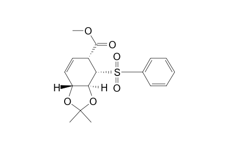1,3-Benzodioxole-5-carboxylic acid, 3a,4,5,7a-tetrahydro-2,2-dimethyl-4-(phenylsulfonyl)-, methyl ester, (3a.alpha.,4.alpha.,5.alpha.,7a.alpha.)-(.+-.)-