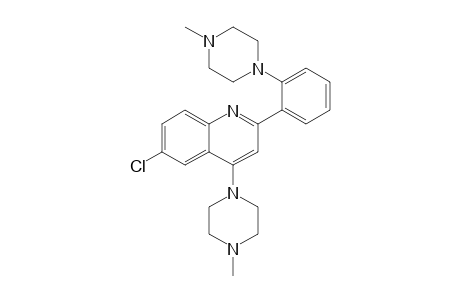 6-Chloro-4-(N-methylpiperazino)-2-[2-(N-methylpiperazino)phenyl]quinoline