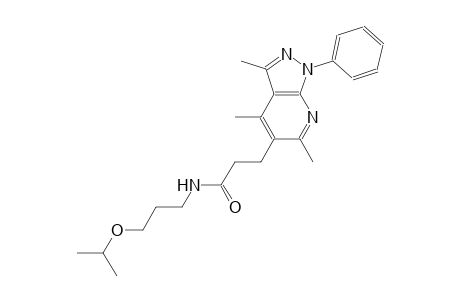 1H-pyrazolo[3,4-b]pyridine-5-propanamide, 3,4,6-trimethyl-N-[3-(1-methylethoxy)propyl]-1-phenyl-