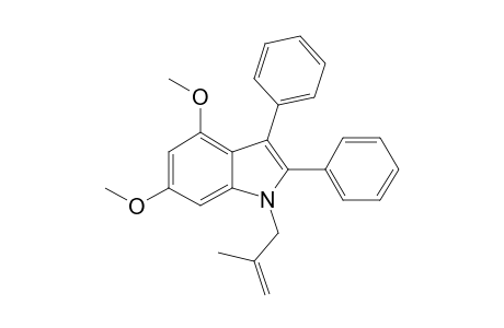 4,6-Dimethoxy-1-(2'-methylprop-2'-enyl)-2,3-diphenylindole